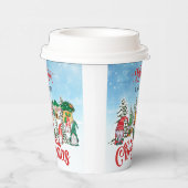 Niedliches Gnome feiert Weihnachtsfeiertag Pappbecher (Rechts)