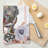 Niedliches Gnome Floral Kitchtuch Geschirrtuch (Viertel Falte)