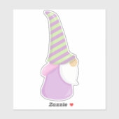 Niedliches Gnome, Garden Gnome, Little Gnome, Bart Aufkleber (Blatt)