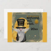 Niedliches Gnome-Gold-Glück - Neues Jahr 2025 Postkarte (Vorne/Hinten)