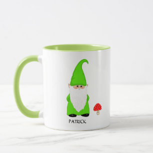 Niedliches Gnome in Grün gekleidet Tasse
