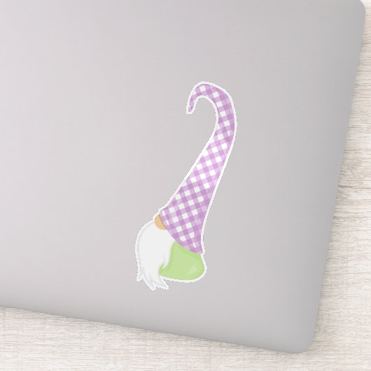 Niedliches Gnome, Kleiner Gnome, Garten Gnome, Hut Aufkleber (Detail)