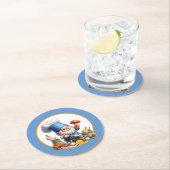 Niedliches Gnome Koch Potluck Partys Runder Pappuntersetzer (Vor Ort)