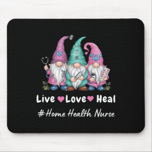 Niedliches Gnome Live Liebe Heilung Zuhause Health Mousepad