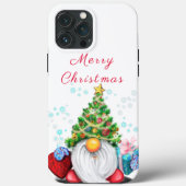 Niedliches Gnome mit Weihnachtsbaumhut und Geschen Case-Mate iPhone Hülle (Rückseite)