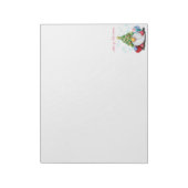 Niedliches Gnome mit Weihnachtsbaumhut und Geschen Notizblock (Rotiert)