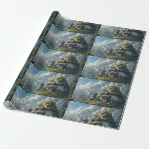 Niedliches Gnome, Pilzhaus Geschenkpapier