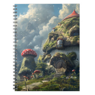 Niedliches Gnome, Pilzhaus Notizblock