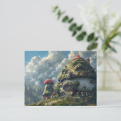 Niedliches Gnome, Pilzhaus Postkarte (Stehend Vorderseite)