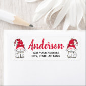 Niedliches Gnome-Rücksendeadresse-Label (Insitu)