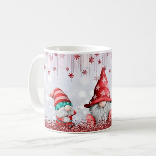 Niedliches Gnome Weihnachtsgeschenk Kaffee Tasse (Vorderseite Links)