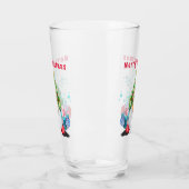 Niedliches Gnome Weihnachtsglas Glas (Links)