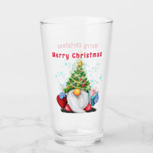 Niedliches Gnome Weihnachtsglas Glas