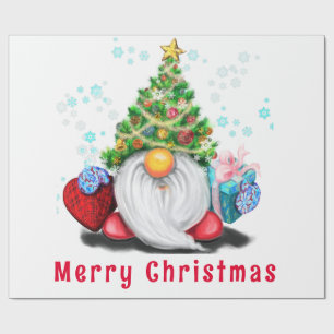Niedliches Gnome Weihnachtswrapper Geschenkpapier