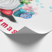 Niedliches Gnome Weihnachtswrapper Geschenkpapier (Ecke)