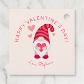 Niedliches Gnome zum Valentinstag des Herzens Geschenkanhänger (Rückseite)