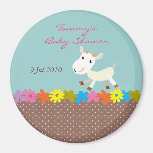 Niedliches Goat Baby Shower Magnet - individuell a (Vorne)