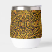 Niedliches Gold & Black Dot Art Muster (Links)