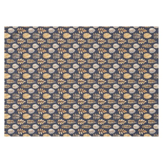 Niedliches Gold/Blauer Herbstleaf Tischdecke (Vorderseite (Horizontal))