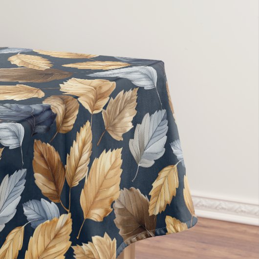 Niedliches Gold/Blauer Herbstleaf Tischdecke (Beispiel)