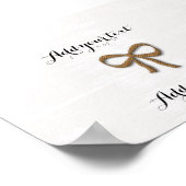 Niedliches Gold Bow Collage Baby Kinder Hochzeitsp Poster (Ecke)