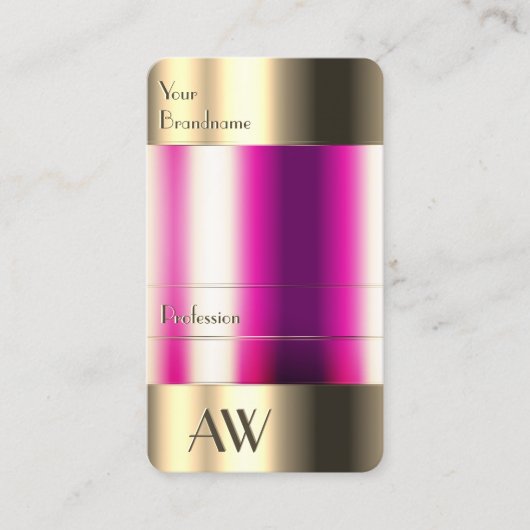 Niedliches Gold Dose Dose Girl Pink Fluids und Mon Visitenkarte (Vorderseite)