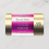 Niedliches Gold Dose Dose Girl Pink Fluids und Mon Visitenkarte (Rückseite)