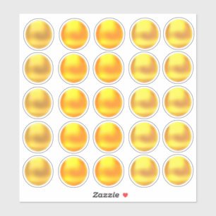 Niedliches Gold Dot Sticker-Set Aufkleber
