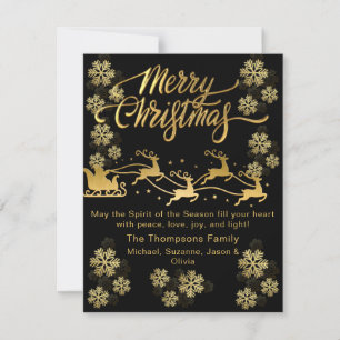 Niedliches Gold Elegante Briefe Frohe Weihnachten