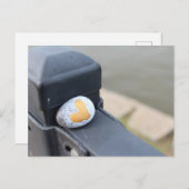 Niedliches Gold Heart Rock Postkarte (Vorne/Hinten)