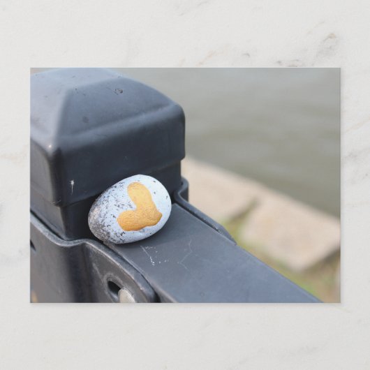 Niedliches Gold Heart Rock Postkarte (Vorderseite)