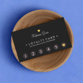 Niedliches Gold Heft 6 Punch Kundenbindungskarte Treuekarte