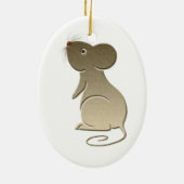 Niedliches Gold-Maus-Ornament Keramikornament (Hinten)