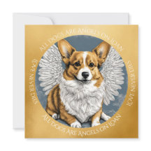 Niedliches Gold Pembroke Corgi Angel Beileid