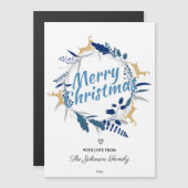 Niedliches Gold Rentier Weihnachtsmagnet Magnetkarte (Vorne/Hinten)