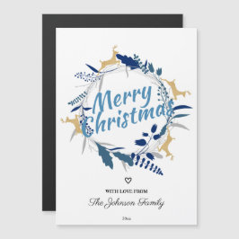 Niedliches Gold Rentier Weihnachtsmagnet Magnetkarte