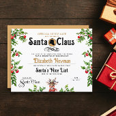 Niedliches Gold Santa Naughty Nice Offizielles Zer