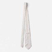 Niedliches Gold Schlaganfall Llama Weißes Muster Krawatte (Rückseite)