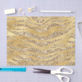 Niedliches Gold Tiger Skin Print Patches Seidenpapier (Handwerk)