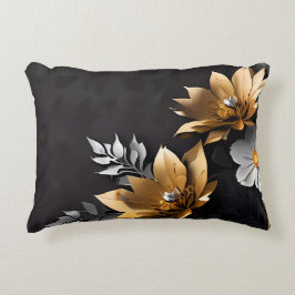 Niedliches Gold und Silberblume Sonnenblumen Dekokissen