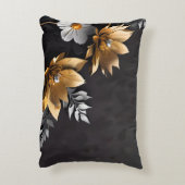 Niedliches Gold und Silberblume Sonnenblumen Dekokissen (Rückseite(Vertikal))