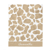 Niedliches Gold Weiße Kuh Print Animal Muster