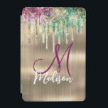 Niedliches Goldeinhorn-Glitzer-Tropfen-Monogramm iPad Mini Hülle<br><div class="desc">Ein cooler gürteleiserner Glitzer Tropfen in Rose Gold vereinen die Hülle des Pads. Fügen Sie Ihrem Büro, Ihrem Schreibtisch oder Ihrem persönlichen Raum mit einem schicken und stilvollen individuelle Name und einem Monogramm-Pad-Cover einen Stil hinzu. Das perfekte Accessoire für ein modernes Mädchen oder eine modische Frau. Schönes, modernes und cooles...</div>