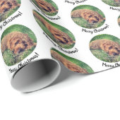 Niedliches Golden Doodle Wrapping Paper Geschenkpapier (Rolleneckpunkt)
