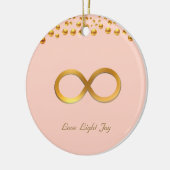 Niedliches Golden Infinity Symbol Keramik Ornament (Links)