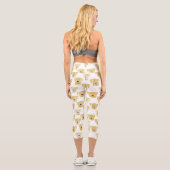 Niedliches Golden Labrador Retriever Dog Muster Capri Leggings (Rückseite)