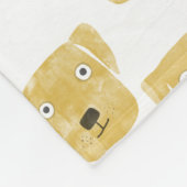 Niedliches Golden Labrador Retriever Dog Muster Fleecedecke (Ecke)