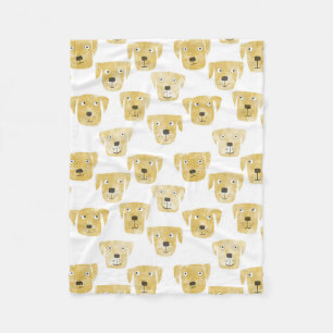 Niedliches Golden Labrador Retriever Dog Muster Fleecedecke