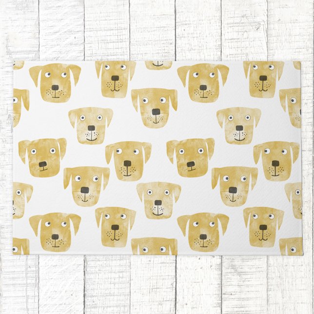 Niedliches Golden Labrador Retriever Dog Muster Fußmatte (Golden Labrador Retriever dog pattern doormat)