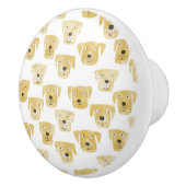 Niedliches Golden Labrador Retriever Dog Muster Keramikknauf (Rechts)